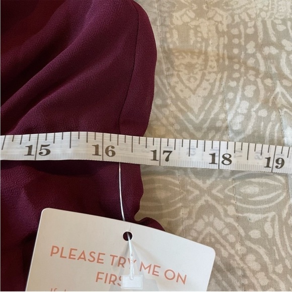 Show Me Your Mumu Faye Flutter Maxi Dress Merlot Chiffon Extra Extra Large NWT - Picture 13 of 14